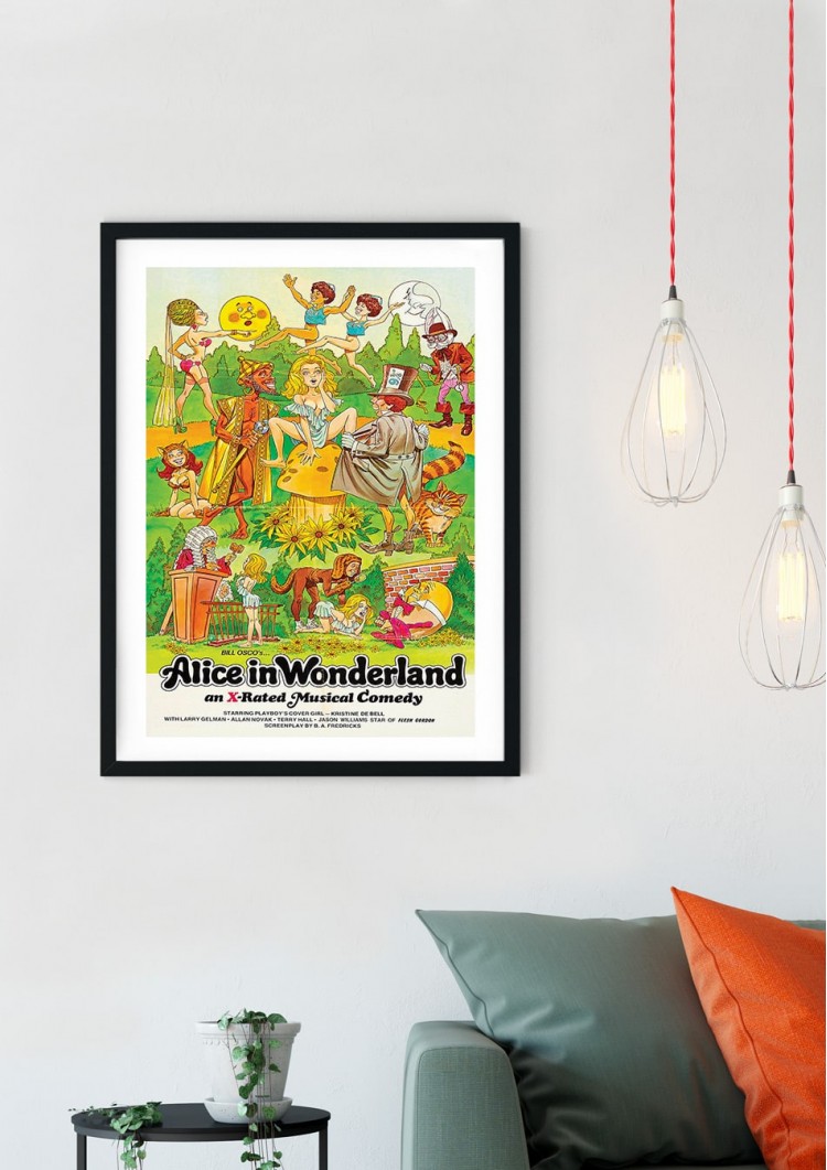 Alice In Wonderland X Rated Retro Film Poster